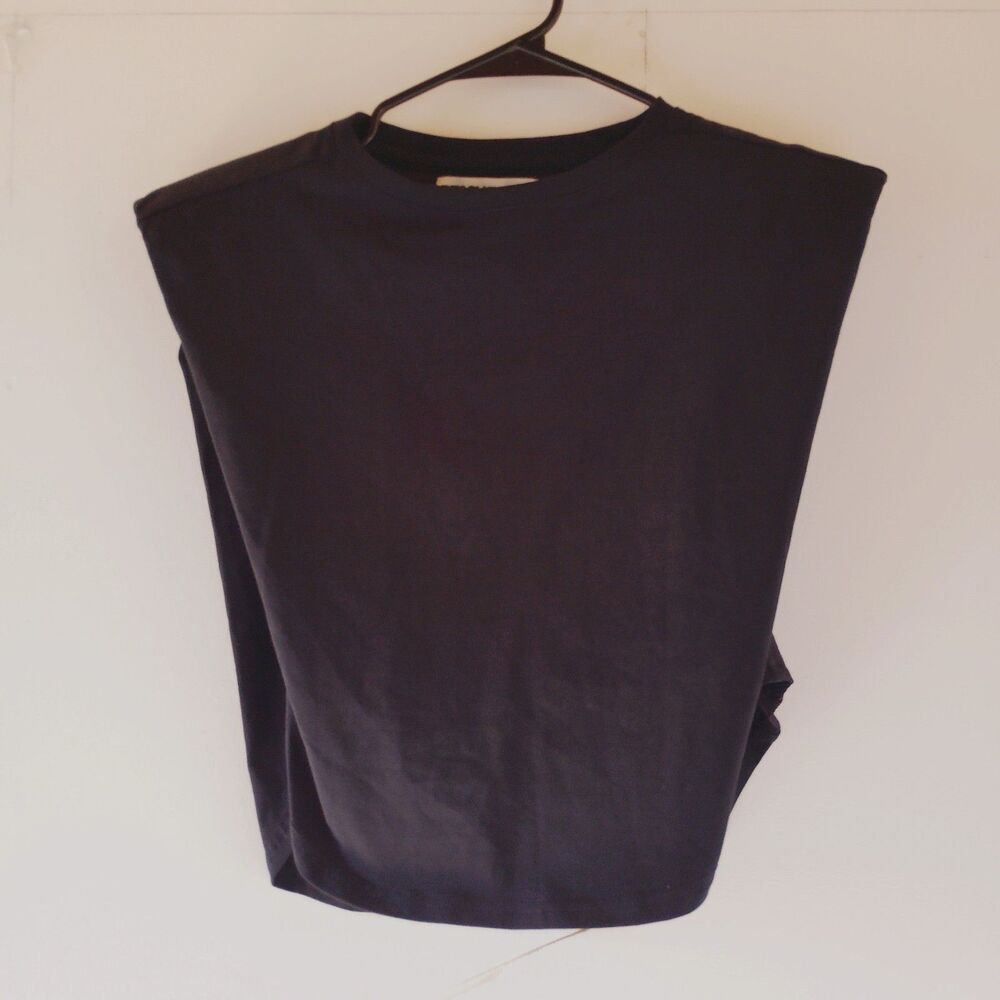 Beach Riot Dunes Crop Muscle Shirt Black Size XS - Picture 5 of 9